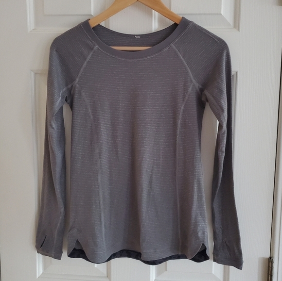 Lululemon Turn It Up Long Sleeve Top Heathered Slate 4 - Picture 7 of 12